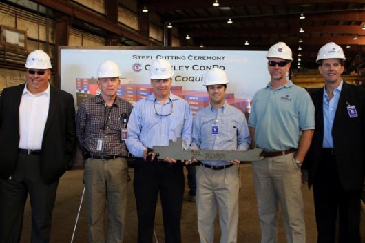 Steel-cutting-ceremony-held-for-Crowley-LNG-powered-ConRo-ships-530x352.jpg